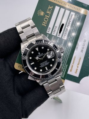 Submariner Date 16610 RRR card like new 2009 never polished