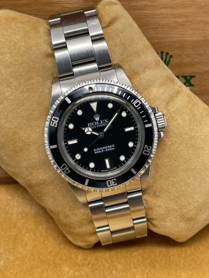 Rolex Submariner (No Date) 5513 Full set super spider craquele dial Never polished