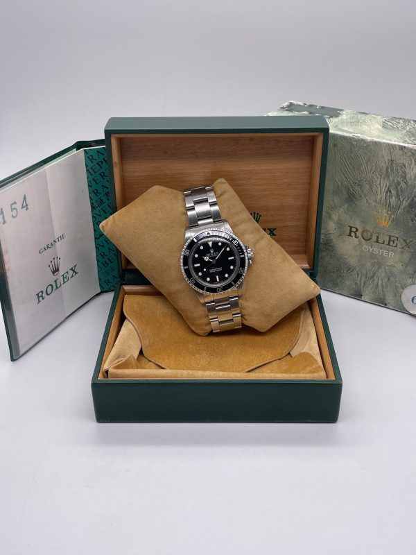 Rolex Submariner (No Date) 5513 Full set super spider craquele dial Never polished