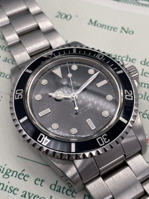 Rolex Submariner (No Date) 5513 Full set super spider craquele dial Never polished