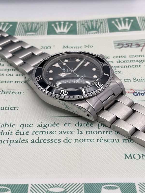 Rolex Submariner (No Date) 5513 Full set super spider craquele dial Never polished