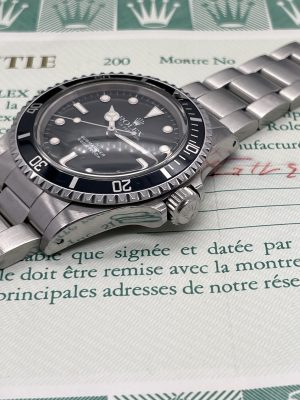 Rolex Submariner (No Date) 5513 Full set super spider craquele dial Never polished