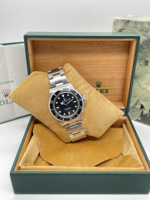 Rolex Submariner (No Date) 5513 Full set super spider craquele dial Never polished