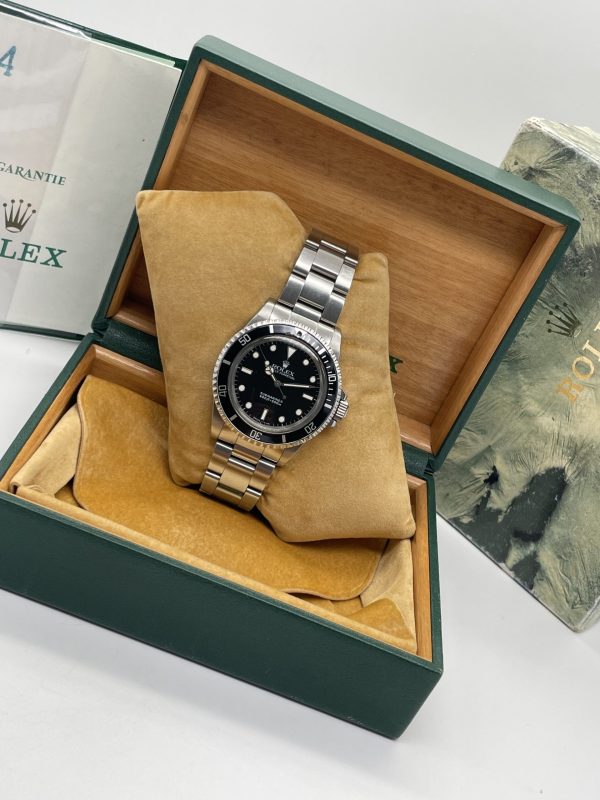 Rolex Submariner (No Date) 5513 Full set super spider craquele dial Never polished