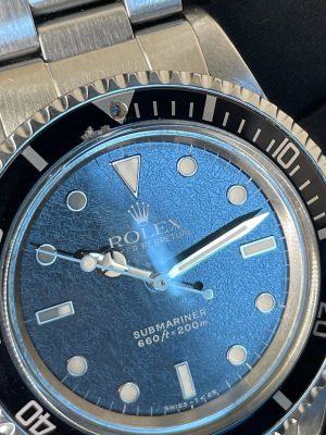 Rolex Submariner (No Date) 5513 Full set super spider craquele dial Never polished