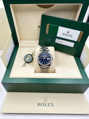 Rolex Datejust 36 Blue Dial 126200 Like new 2019 Full