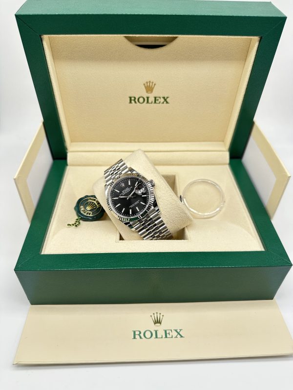 Rolex Datejust 36 126234 White Gold bezel Jubilee Black NEW