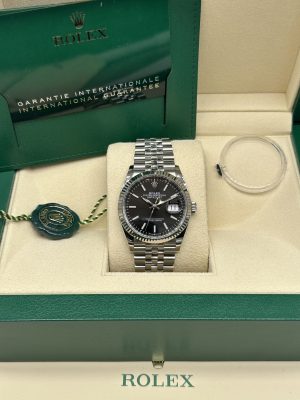 Rolex Datejust 36 126234 White Gold bezel Jubilee Black NEW