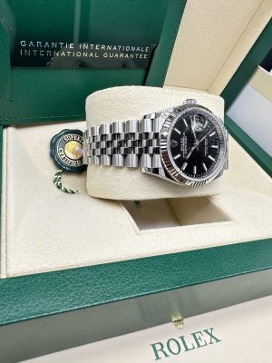 Rolex Datejust 36 126234 White Gold bezel Jubilee Black NEW