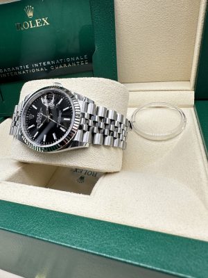 Rolex Datejust 36 126234 White Gold bezel Jubilee Black NEW