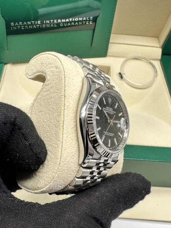 Rolex Datejust 36 126234 White Gold bezel Jubilee Black NEW