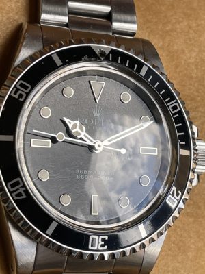 Rolex Submariner (No Date) 5513 Full set super spider craquele dial Never polished