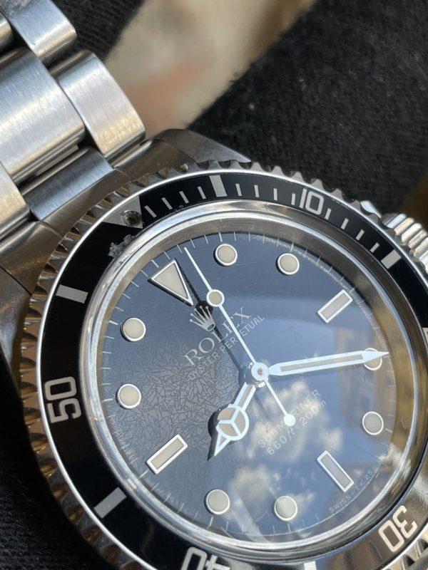 Rolex Submariner (No Date) 5513 Full set super spider craquele dial Never polished