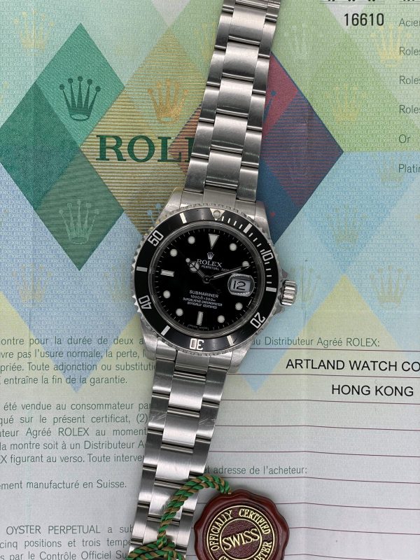 Submariner No Holes 16610 Full Set Never Polished