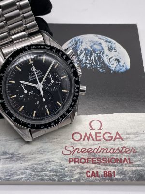 Omega Speedmaster Moonwatch Tritium Dial Nice Patina Original Paper