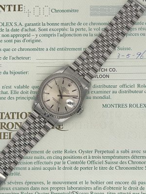 Rolex Datejust 16234 Silver Like New With Paper From 1996