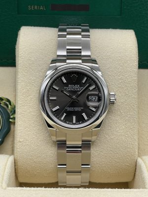 Rolex Datejust 28mm Nos New 2021 Dark Grey Rhodium Full Set