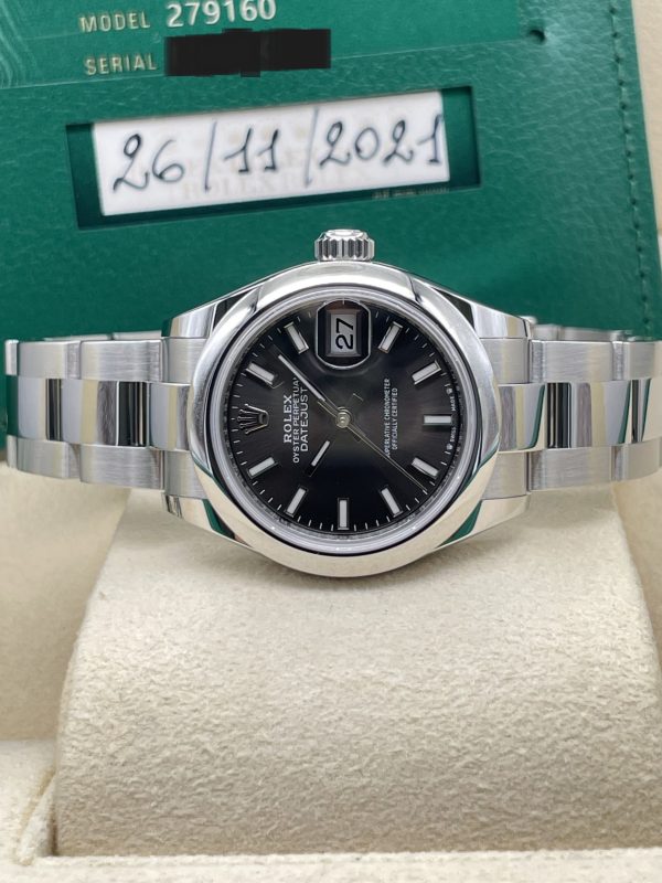 Rolex Datejust 28mm Nos New 2021 Dark Grey Rhodium Full Set