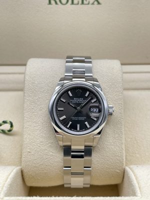 Rolex Datejust 28mm Nos New 2021 Dark Grey Rhodium Full Set