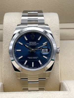 Rolex Datejust 41 mm Blue Index 126300 Full Set