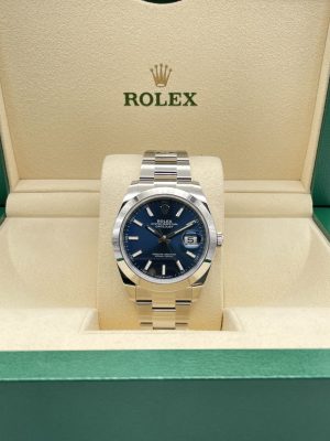 Rolex Datejust 41 mm Blue Index 126300 Full Set