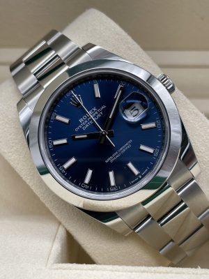 Rolex Datejust 41 mm Blue Index 126300 Full Set