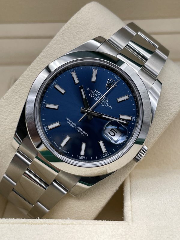 Rolex Datejust 41 mm Blue Index 126300 Full Set