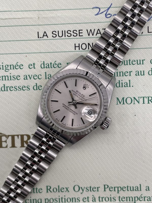 Rolex Lady-Datejust 26mm Silver Dial With Paper