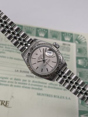 Rolex Lady-Datejust 26mm Silver Dial With Paper