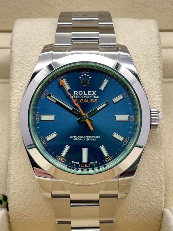 Rolex Milgauss Dial Blue Full Set Full Stickers