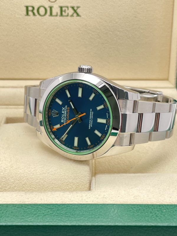 Rolex Milgauss Dial Blue Full Set Full Stickers