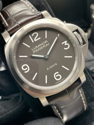 Panerai Luminor Base 8 Days Titanium Brown Dial 44MM Manual Wind Rubber PAM00562