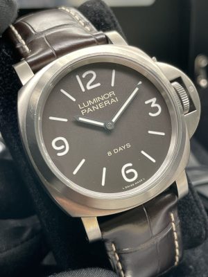 Panerai Luminor Base 8 Days Titanium Brown Dial 44MM Manual Wind Rubber PAM00562