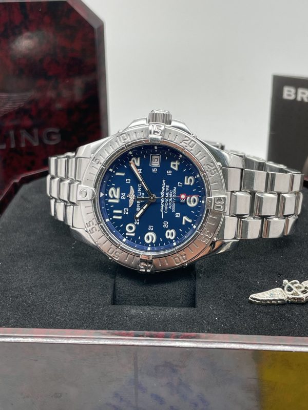 Breitling Superocean 42 blue Dial Full Set Never Polished