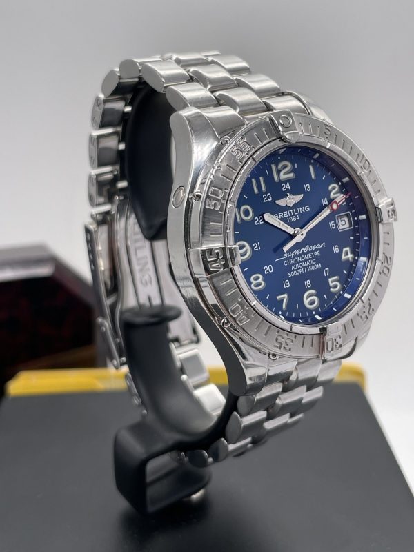 Breitling Superocean 42 blue Dial Full Set Never Polished