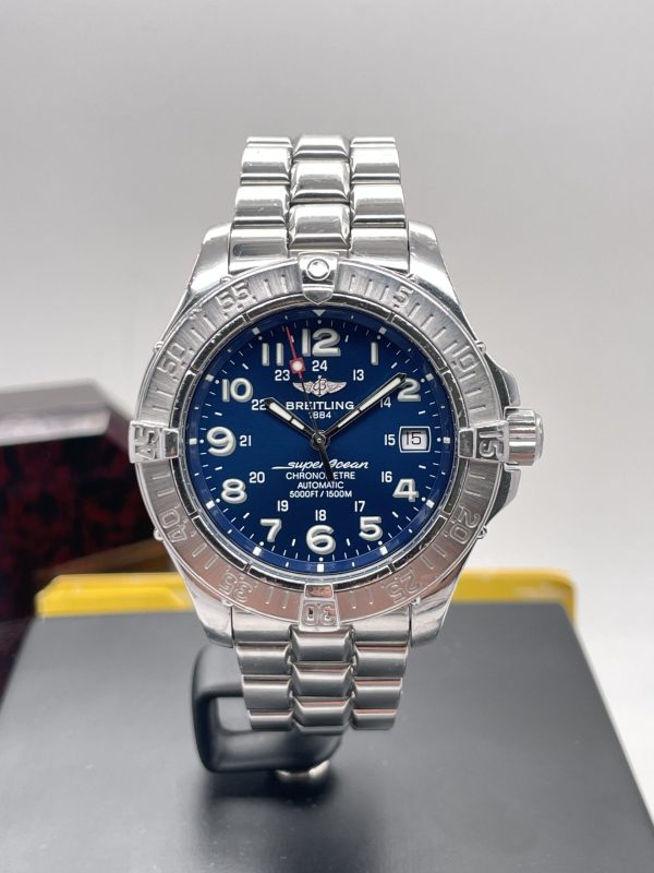 Breitling Superocean 42 blue Dial Full Set Never Polished