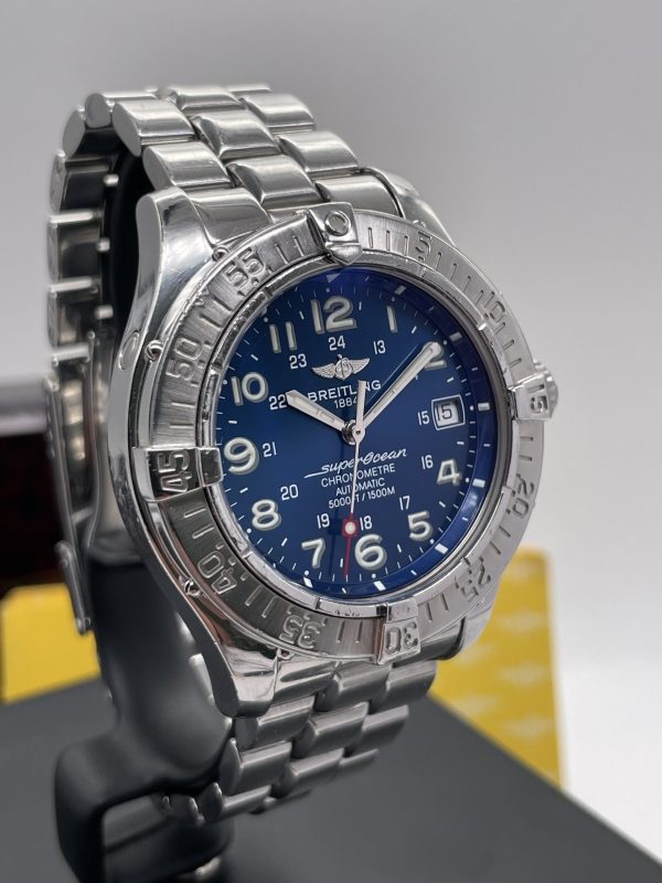 Breitling Superocean 42 blue Dial Full Set Never Polished