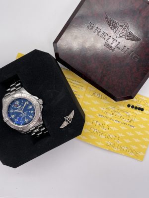 Breitling Superocean 42 blue Dial Full Set Never Polished