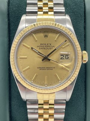 Rolex Datejust 36mm Dial Gold ref 16013