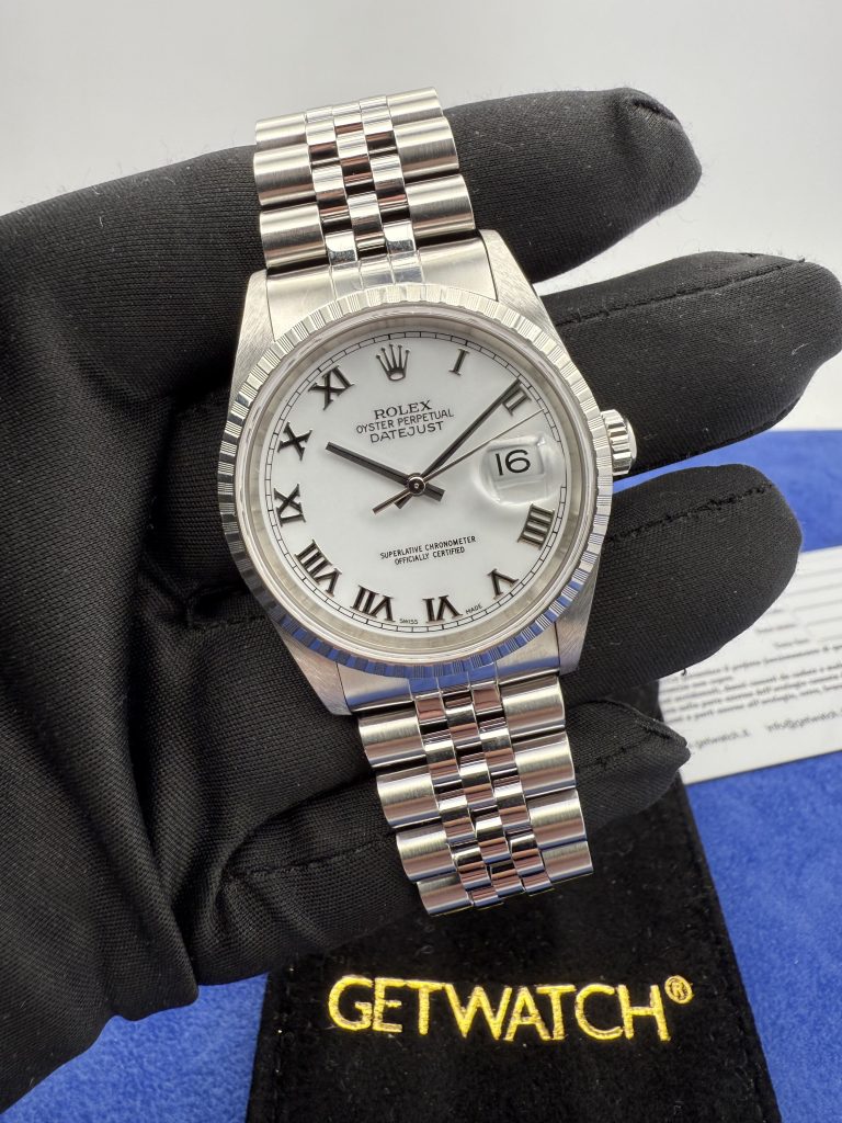 Rolex Datejust 16220 White Roman 3d Dial