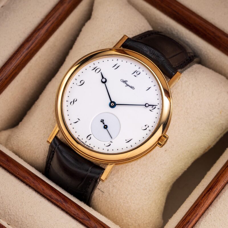 Breguet Classique Yellow Gold White Enamel Grand Feu Dial Full Set