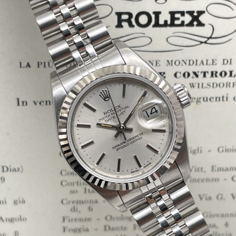 Rolex Lady-Datejust 26mm Silver Dial With Paper