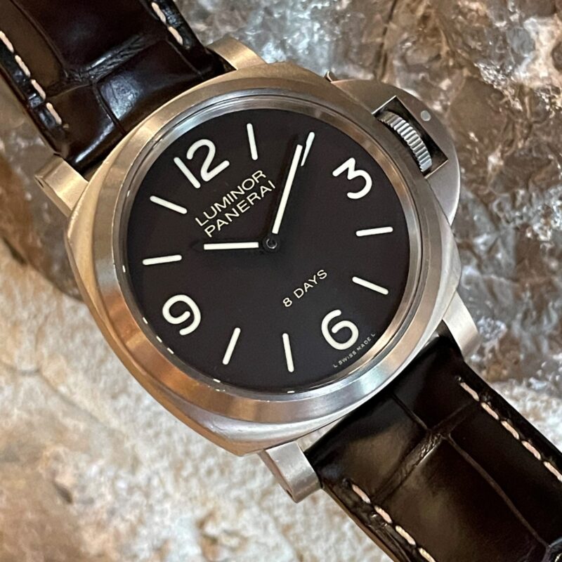 Panerai Luminor Base 8 Days Titanium Brown Dial 44MM Manual Wind Rubber PAM00562