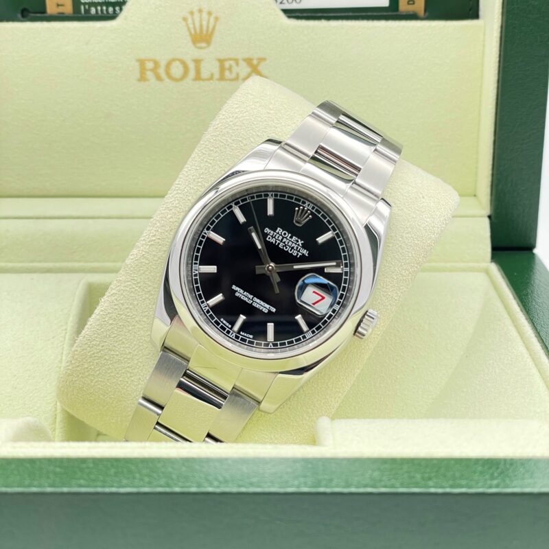Rolex Datejust 116200 Card Full Set Dial Black 36 mm