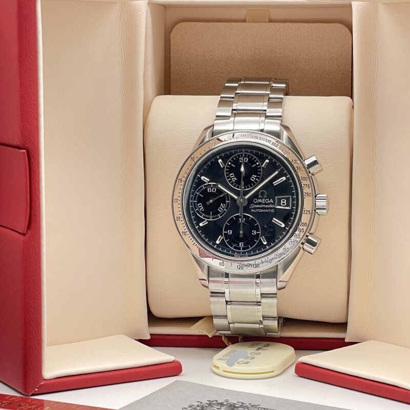 Omega Speedmaster Date Automatic Full Set Chronograph 39mm Like New Just Serviced