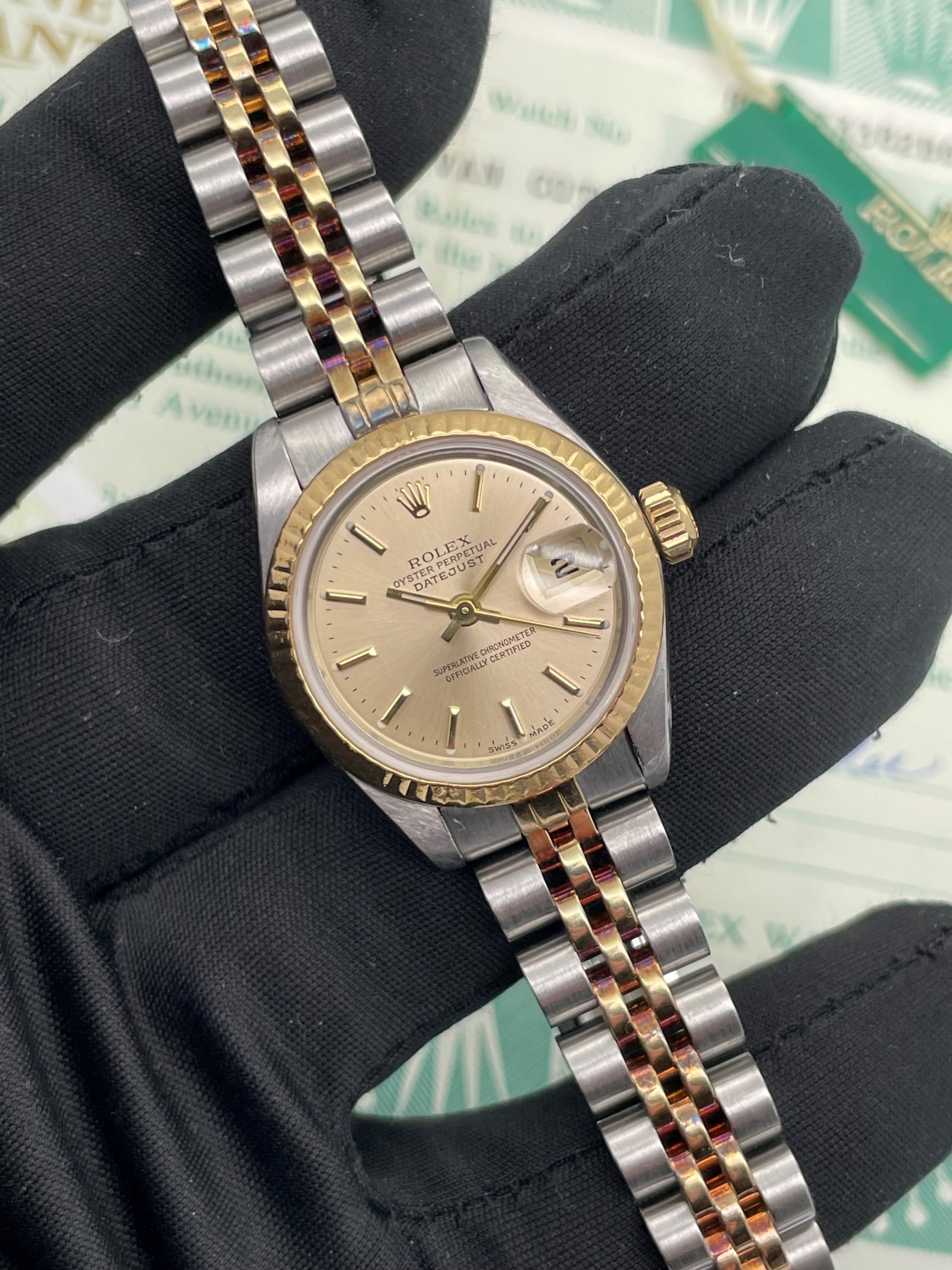 Rolex Lady-Datejust 26mm Champagne Dial Ref 69173 Full Set – getwatch