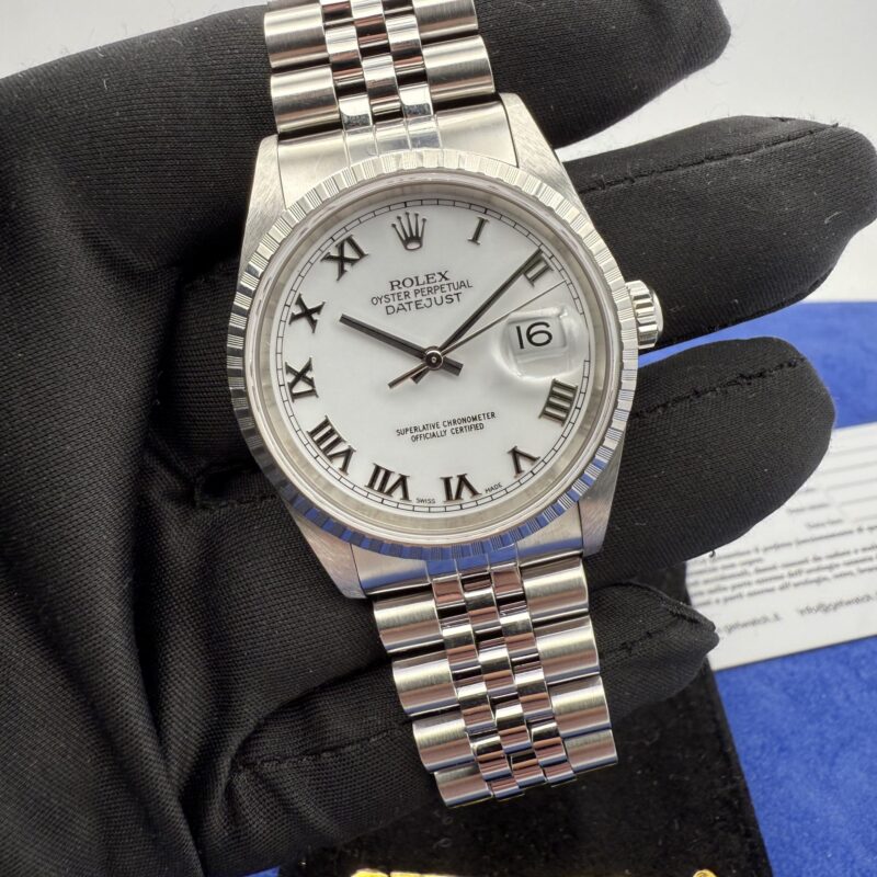 Rolex Datejust 16220 White Roman 3d Dial