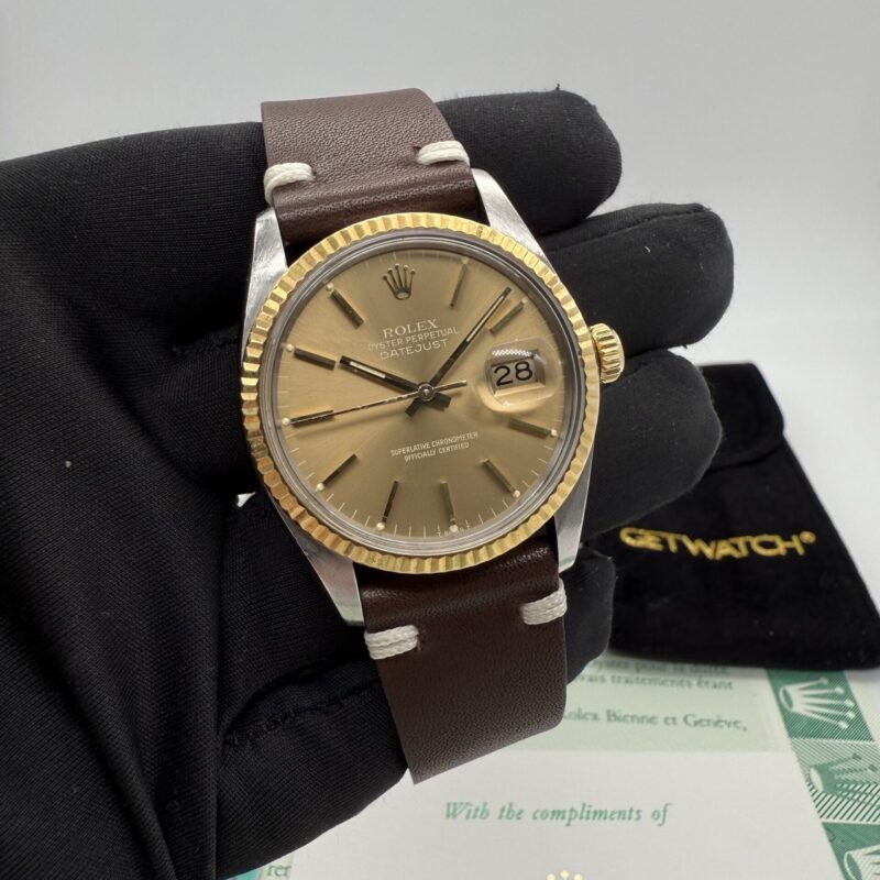Rolex Tropical Caramel 16013 Datejust Original Paper