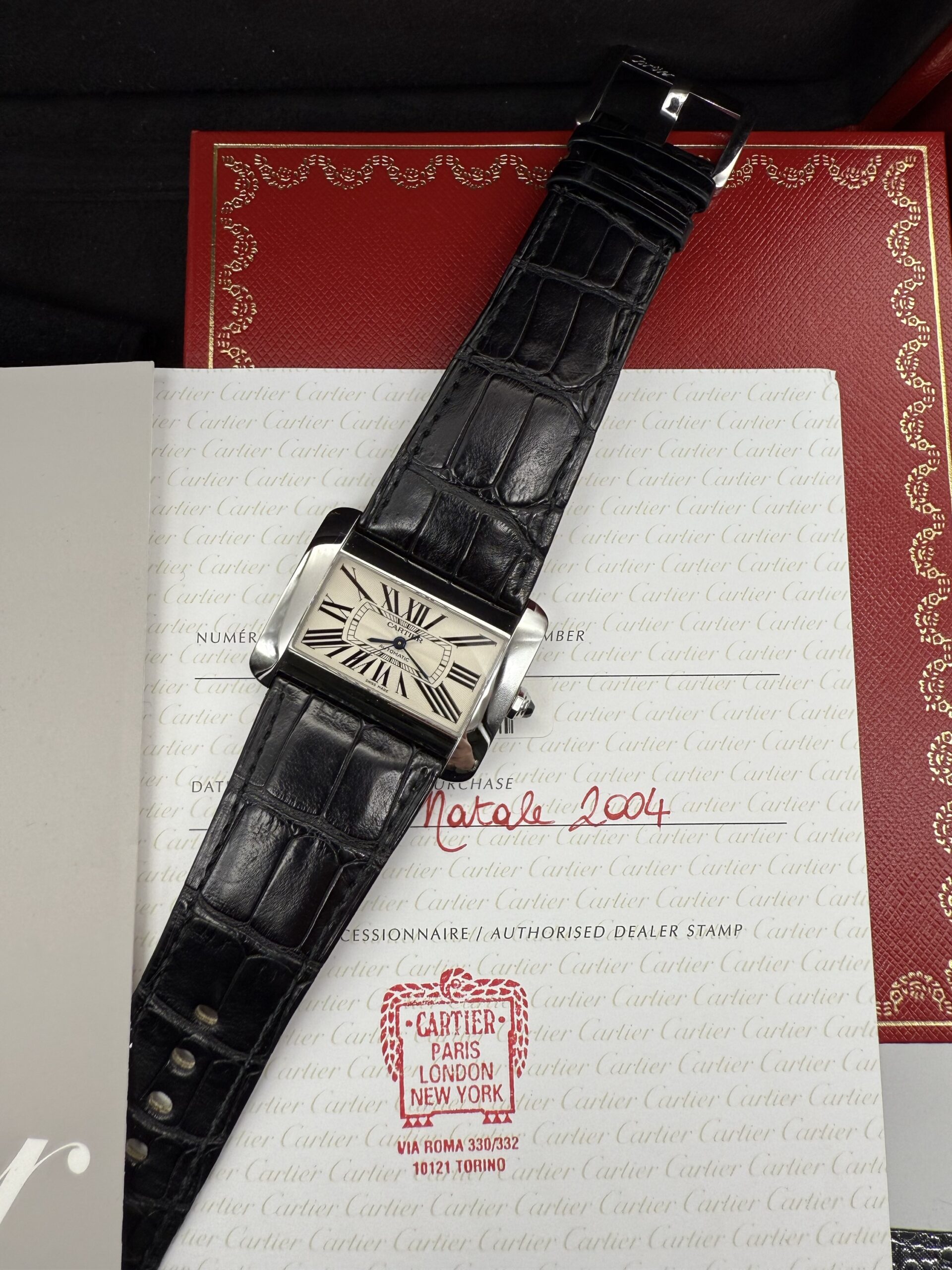 Cartier Tank Divan Ref. 2612 Juventus Full set - Image 2