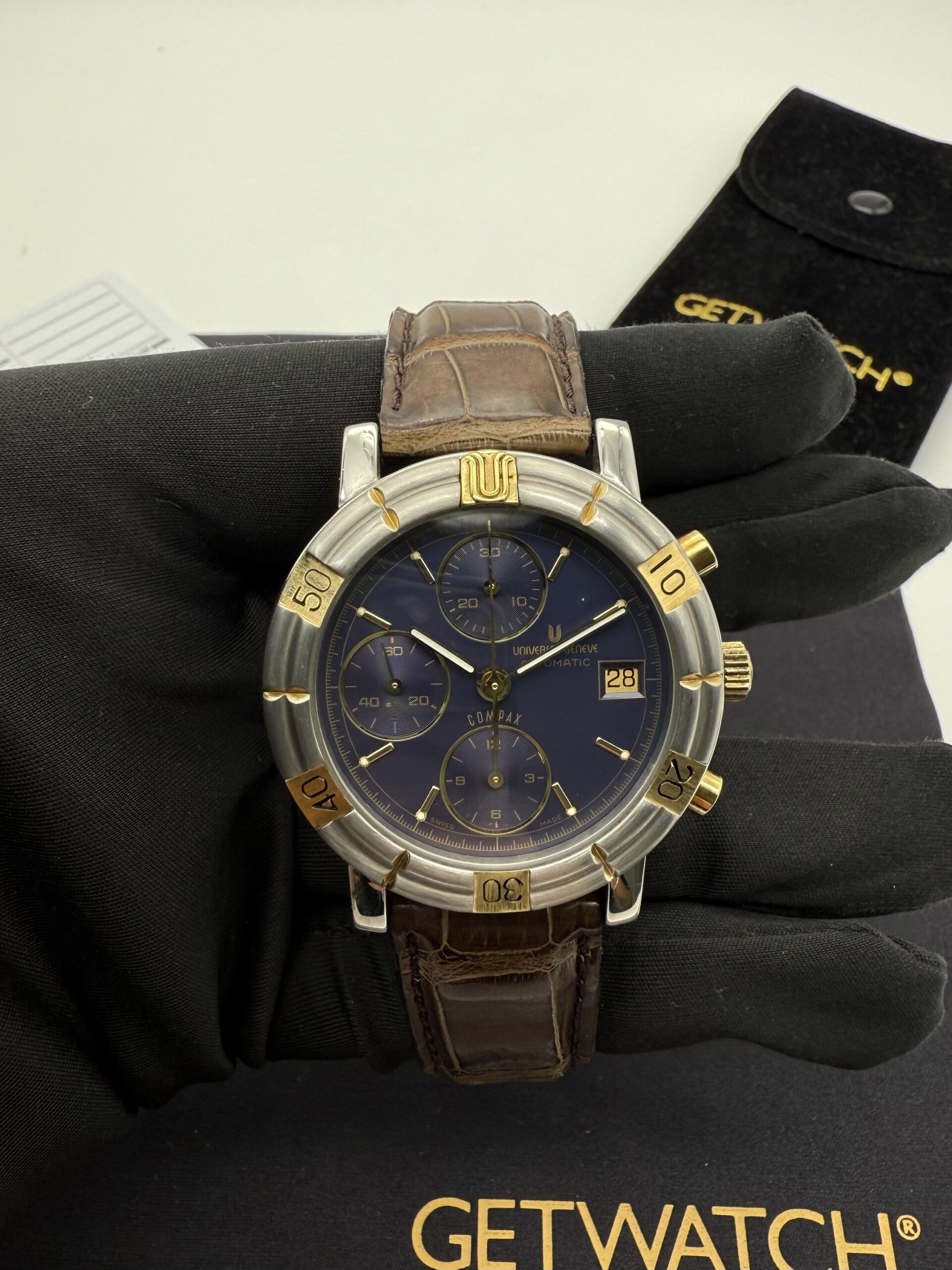 Universal Genève Compax Automatic Blue Dial Chronograph - Image 6
